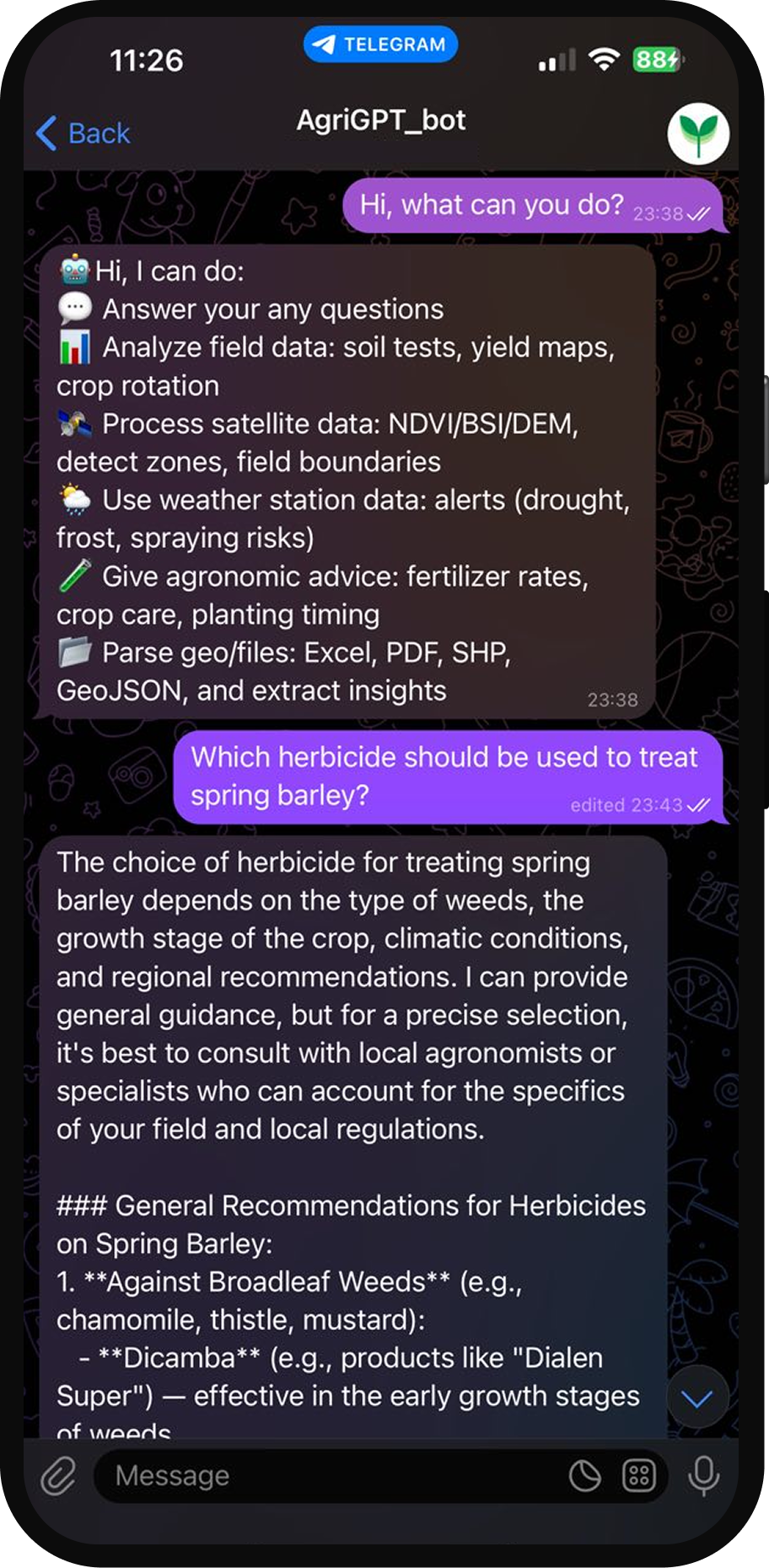AgriGPT on phone