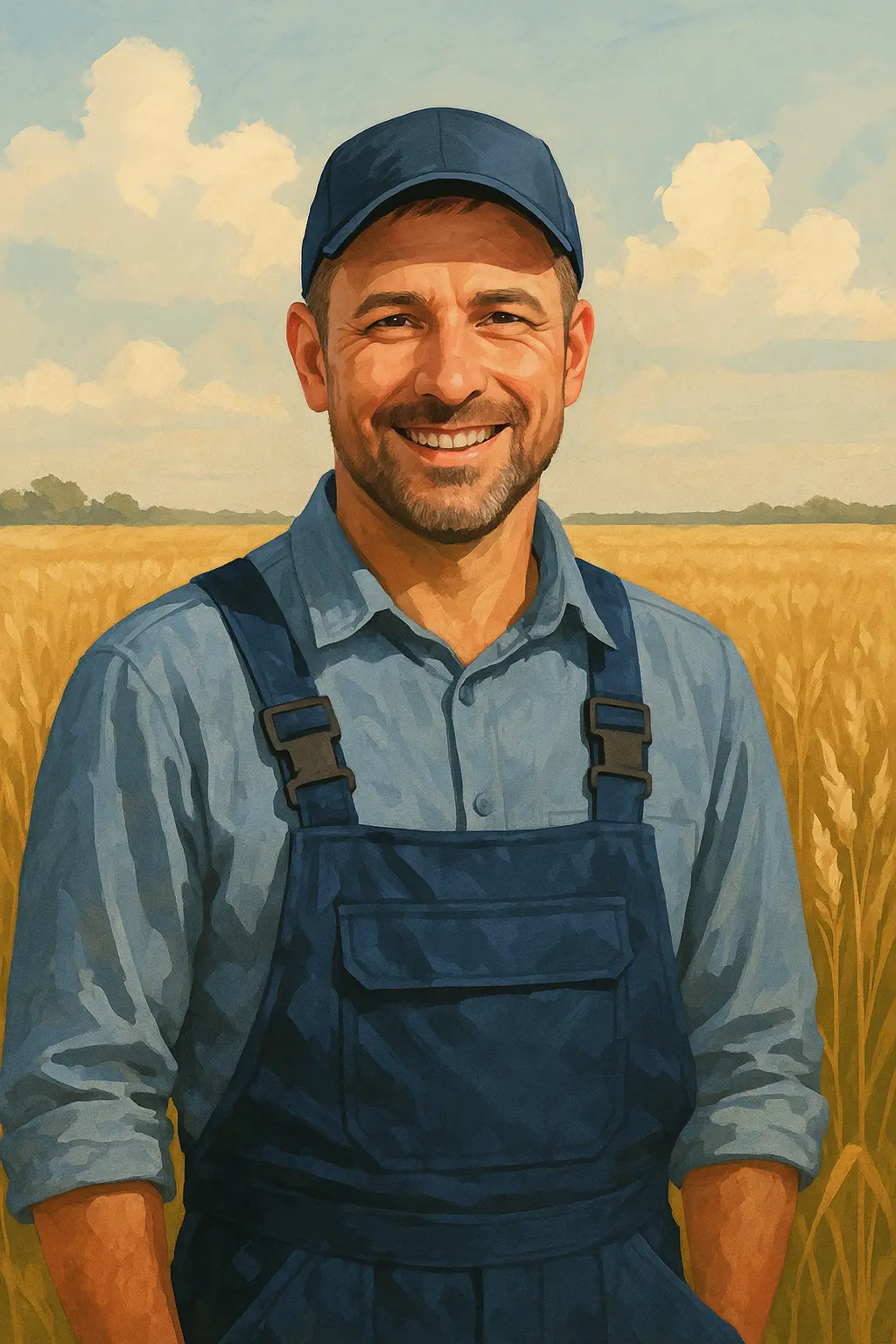 Agricultor Alexander no campo